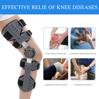Fixateur de jambe d'orthèses pour l'arthrose du genou et les blessures au ménisque Fixation postopératoire de la coque en métal en aluminium durable