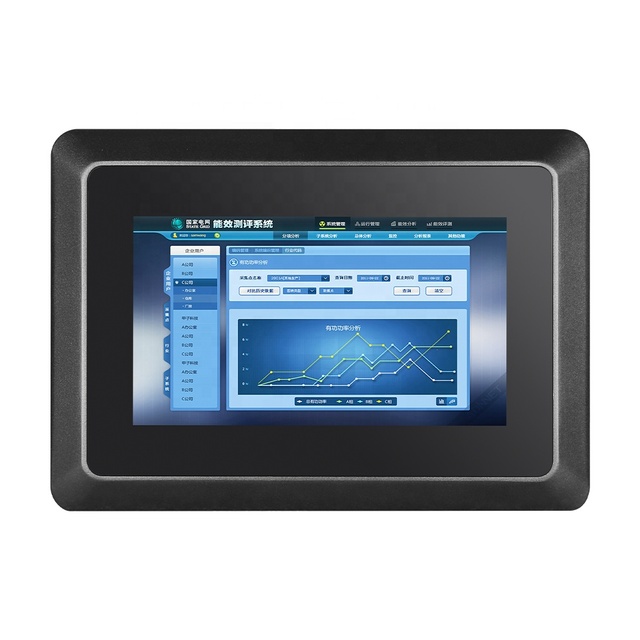 Small 7 Inch 16:9 Vandalproof Embedded Industrial Touch Screen LCD Monitor Display