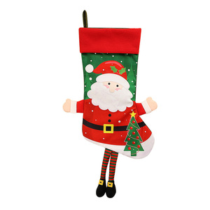 Decoraciones Encantadoras para el Hogar Durante la Temporada Navideña, Bolsas de Dulces Festivas, Medias de Tela, Medias Navideñas Tejidas de Santa Claus - Product Image 6