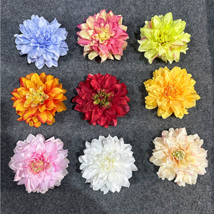Dahlia hollandaise artificielle, têtes de fleurs en soie, accessoires de photographie de mariage, décorations faites à la main - Product Image 2