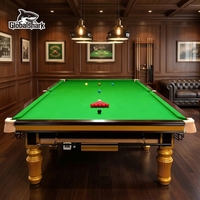 Table de billard standard internationale à 6 poches, tissu en laine verte, usage professionnel pour les matchs