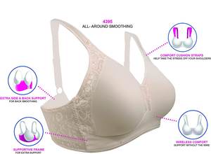 <span class=keywords><strong>Reggiseno</strong></span> campione gratuito per le donne che sono alla ricerca di comfort <span class=keywords><strong>reggiseno</strong></span> in <span class=keywords><strong>microfibra</strong></span> elasticizzata senza cuciture anello in acciaio morbido fodera leggera - Product Image 2