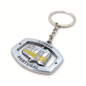 Porte-clés Premium en Alliage de Zinc, Tram de <span class=keywords><strong>Lisbonne</strong></span>, Souvenir Touristique de la Ville du Portugal, Anneau Métallique pour Clés de Voiture, Accessoire Cadeau de Voyage - Product Image 4