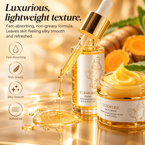Crema Private Label allevia gli arrossamenti della pelle sbiancante bagliore luminoso per macchie scure curcuma crema per il viso Set per la cura della pelle - Product Image 3