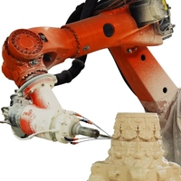 Robot CNC à 7 axes haute efficacité Kuka, puissance du brocheur 15 kW, pour la sculpture sur marbre, granit, bois, mousse, statues 3D, Hualong