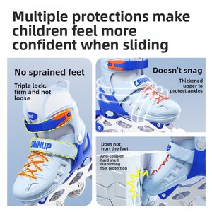 Venta Directa de Fábrica, Patines en Línea Profesionales para Principiantes, Unisex, de Cuatro Ruedas, Sin Luces, Ajustables, Juego Completo de PU - Product Image 4