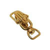 Fermoir mousqueton à fond carré en cuivre pur, boucle de sangle, accessoires de quincaillerie pour articles en cuir et bagages