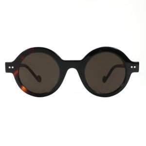 Yuvarlak güneş gözlüğü laminasyon asetat güneş gözlüğü UV400 koruma Retro perçin Vintage güneş gözlüğü Unisex erkekler ve kadınlar için - Product Image 2