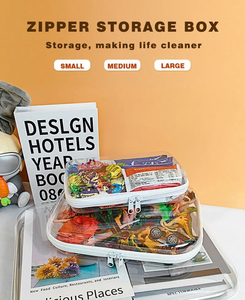 Storage <strong>Box</strong> Case Square Plastic <strong>Containers</strong> <strong>Box</strong> Travel Cosmetics Bag Bathing/Toy Organize Bag Waterproof Zipper Bag Travel Bag - Product Image 6