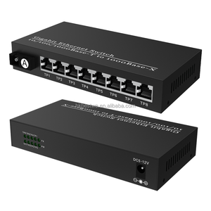 อุปกรณ์แปลงสื่อระบบใยแก้วนำแสงโหมดเดียว1 * SC 8 * Rj45 10/100/1000ม. - Product Image 1