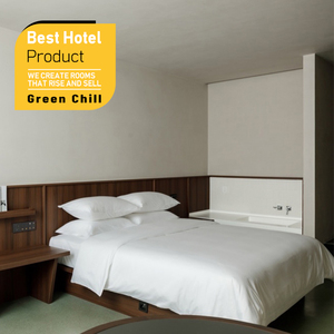 Ensemble de meubles de chambre d'hôtel 3 à 5 étoiles, style moderne et personnalisé, lit en bois massif de luxe, table de chevet pour hôtel de luxe, chambre de resort - Product Image 1