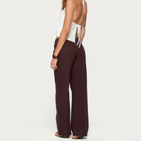 Jean pour femme 2026 Premium, élégant, coupe ample, couleur camel, taille basse, jambe droite, pour usage quotidien
