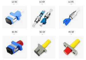 محول ألياف بصرية SC/LC/FC/ST محول ألياف رباعي مضاعف بسيط SM MM موصل ألياف