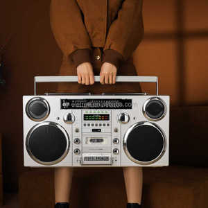 Cổ Điển 80S Phong Cách Retro Hifi Stereo Trình Phát CD Cassette Cổ Điển Ghi Máy Nghe Nhạc Aux Trong Đài Phát Thanh AM FM SD USB Boombox - Product Image 5