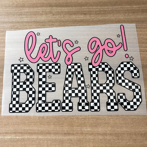 Diseño de equipo NFL personalizado Iron on Let's Go Bulldogs Wildcat Bears listo para presionar Dtf Impresión de transferencia de calor para camisetas sudaderas con capucha - Product Image 4