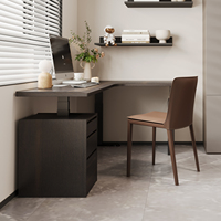 Bureau de travail en bois massif de haute qualité, intelligent, réglable en hauteur, en forme de L, moderne, bureaux d'ordinateur en bois massif