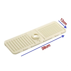 Modern Silicone <b>Kitchen</b> <b>Mat</b> Tray Waterproof Faucet Splash Guard Drainage Plate for Bathroom <b>Sink</b> Storage Stylish Faucet <b>Mat</b> Tray - Product Image 3