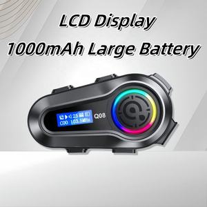 Casco de Motocicleta con Bluetooth y Walkie Talkie, Batería de 1000 mAh, Soporte Dividido para Auriculares, Ajuste de Fábrica, Gran Venta - Product Image 4