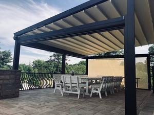 Moderne stijl intrekbaar PVC-dak <span class=keywords><strong>pergola</strong></span> 6*6 9*6 op maat gemaakte restaurant <span class=keywords><strong>pergola</strong></span> aluminium villa tuin buitenpergola - Product Image 6