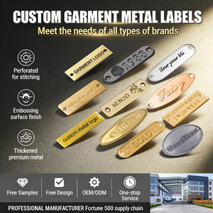 Etiquetas Metálicas Personalizadas para <span class=keywords><strong>Ropa</strong></span> con Forma <span class=keywords><strong>de</strong></span> Rollo y Logotipo en Relieve 3D para Prendas y Bolsas - Product Image 1