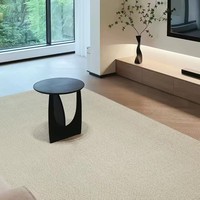 Tapis de salon gris clair, grand, en laine, rond, abstrait, lavable, carreaux de tapis pour salon, hôtel, appartement