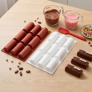 <span class=keywords><strong>Moule</strong></span> à gâteau en <span class=keywords><strong>silicone</strong></span> Twinkie Pan pour mousse cylindrique 3D, moules à pudding DIY, <span class=keywords><strong>moule</strong></span> en <span class=keywords><strong>silicone</strong></span> oblong à 9 cavités pour la pâtisserie - Product Image 1