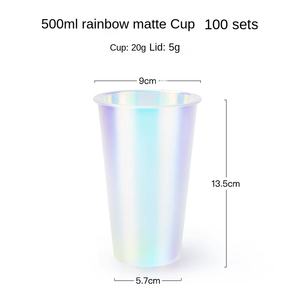 עבה קשת בתוך-עובש כוסות הולוגרפי זריקה קר נקי בועה קרה קר כוסות פלסטיק חד פעמיות עם סרט לייזר - Product Image 3