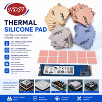 NDST NDST-CP-120-T300 1.5W Konduktif Termal 100x100x3MM GPU/VGA CPU Chip Cool Pad Isolasi Lembaran Silikon Suhu Tinggi