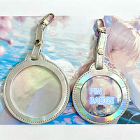 Vente en gros de housse de protection Barji en cuir PU pendentif Barji sac d'affichage d'insigne de dessin animé sac de rangement Barji
