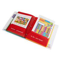 Classeurs en plastique PP durables format Lettre à 3 trous, avec 2 pochettes, pour l'organisation de documents scolaires et de bureau – Vente en gros