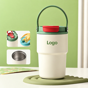 Vaso Térmico de Acero Inoxidable de 450 ml con Asa, Botella de Café Portátil con Aislamiento Térmico, Diseño Moderno para Viajes - Product Image 5