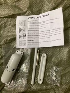Chiudiporta Automatico di Sicurezza a Molla Facile da Installare per Convertire Porte a Battente in Autochiudenti Colore Bianco/Nero - Product Image 6