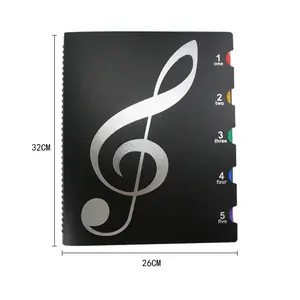 Diy — dossier de musique multifonctionnel, avec clip pour marquer la musique, page intérieure, couleurs, pour piano, 20 pages