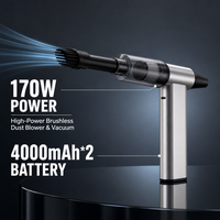 Aspirateur rechargeable avec souffleur d'air, dépoussiéreur 4 vitesses, portable sans fil, pour la maison et la voiture, 130000 tr/min