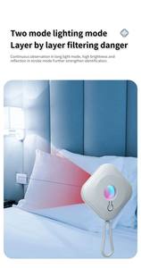 Mini détecteur de caméra anti-<span class=keywords><strong>espion</strong></span> infrarouge portable avec alarme sonore et LED, <span class=keywords><strong>batterie</strong></span> rechargeable pour les enfants, les femmes et les personnes âgées, utilisation en voyage - Product Image 6