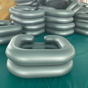 Inflatable Shampoo Basin PVC Irregular Shape Gray Black For Limited Mobility Users Household Use - Product Image 4