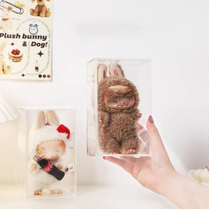 Puppen figur Voll transparenter Acryl-Vitrinen schrank mit Staubs chutz für Vitrinen - Product Image 4