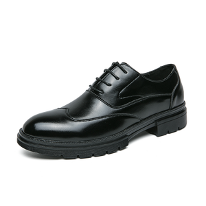 Plus Size Business <b>Platform</b> Leather <b>Shoes</b> 38-46 <b>Men's</b> <b>Shoes</b> Tie-up British Style Groom Wedding <b>Shoes</b> <b>Men</b> - Product Image 5