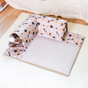 Fábrica personalizada doble túnel esquina <span class=keywords><strong>nido</strong></span> mascota gateando gato jugar y dormir túnel integrado gato <span class=keywords><strong>nido</strong></span> <span class=keywords><strong>cama</strong></span> para mascotas - Product Image 1