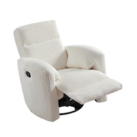 Fauteuil inclinable électrique moderne en tissu avec repose-pieds réglable pour la maternité, la lecture, le salon et la relaxation