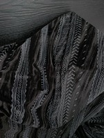 Nais Luxury New Pattern Épais Polyester imprimé Blanc petite fleur Velours Noir Tissus pour l'hiver abaya Vêtements