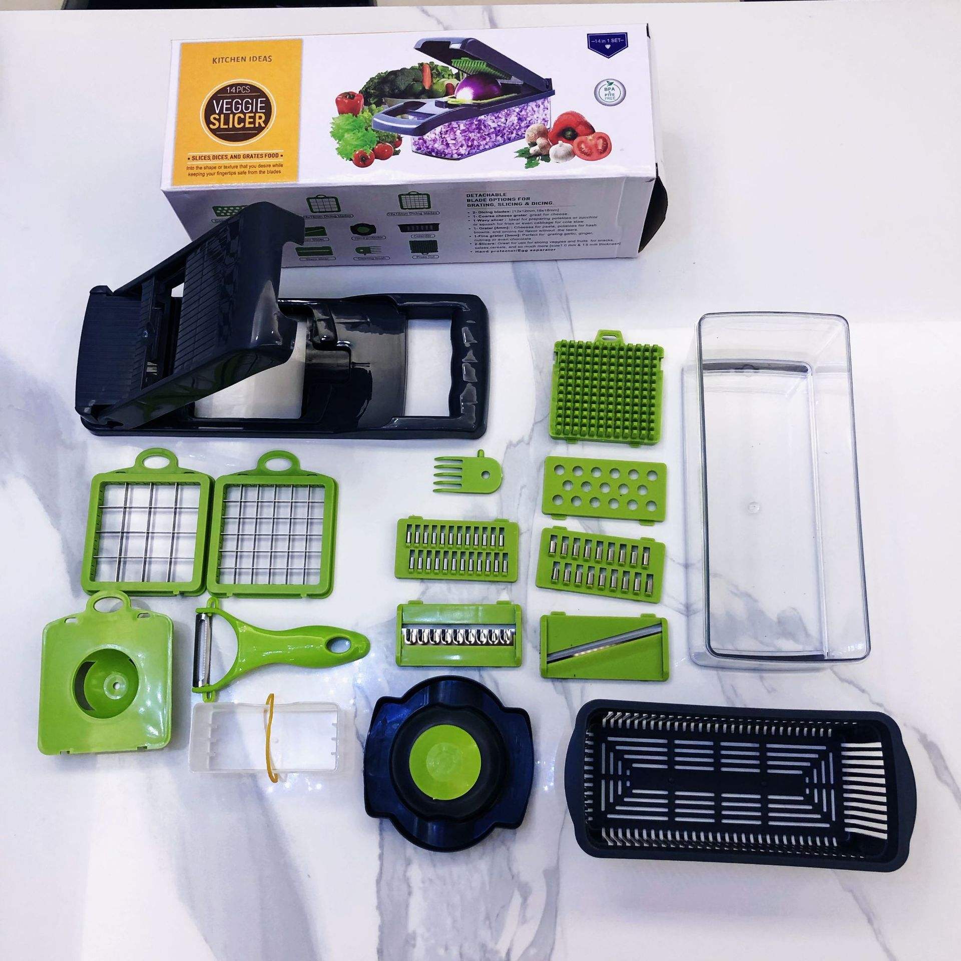 16 -piece set [square+three knives]