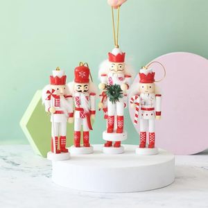 Vente flash - Ensemble de casse-noisettes en bois de Noël, 5 pièces, casse-noisettes classiques rouges et blancs, décoration de fête de Noël - Product Image 3