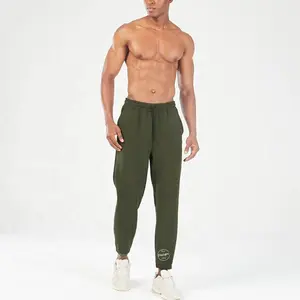 Wholesale Gym Sweatpants Cotton 310gsm Fleece Fabric Sports Joggers OEM Cotton Custom Sports Wear Pants Custom Print Logo