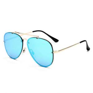 Gafas de Sol de Moda Vintage con Logotipo Personalizado, Gafas de Sol de Ojo de Gato Extra Grandes para Mujer, Gafas de Sol de Piloto de Metal con Gradiente UV400 para Hombre - Product Image 4