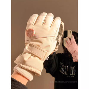 Gants de ski d'<span class=keywords><strong>hiver</strong></span> pour femmes, style coréen, doublure polaire, épais, imperméables, coupe-vent, pour le cyclisme en plein air - Product Image 2