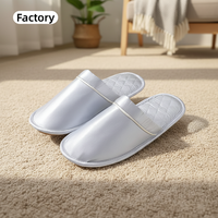 Chaussons élégants pour femmes en fausse soie satinée, confortables, légers, antidérapants, pour la maison et les invités