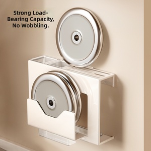 Soporte de pared multifuncional de metal Ermo para cuchillos, palillos y tablas de cortar, rectangular en forma de L, no plegable - Product Image 3
