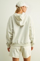 Sweat à capuche surdimensionné en coton pour femme, brodé sur mesure, col rond, tricoté, design de créateur, ensemble unisexe, personnalisation avec logo