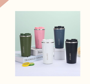 Mug à café tendance en acier inoxydable 510 ml (17 oz) avec revêtement caoutchouté, double paroi, sans BPA, vente en gros OEM - Product Image 2